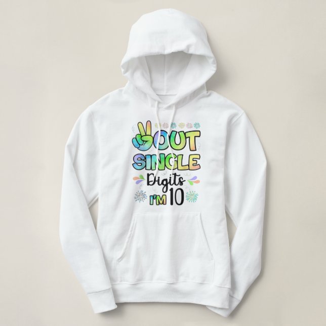 Sudadera Digitos únicos de paz Tengo 10 hijos (Diseño del anverso)