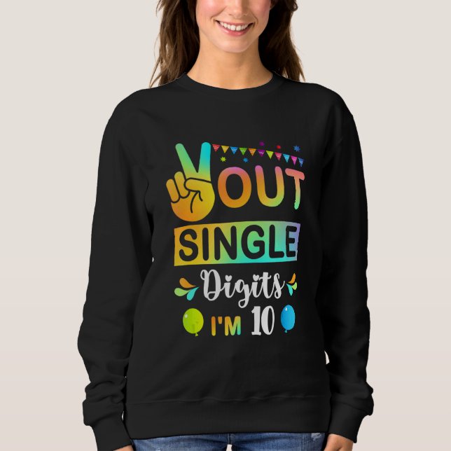 Sudadera Dígitos únicos de Peace Out Im 10 niños (Anverso)