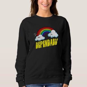 Sudadera Digno de confianza Lindo Sarcástico Retro Antiguo