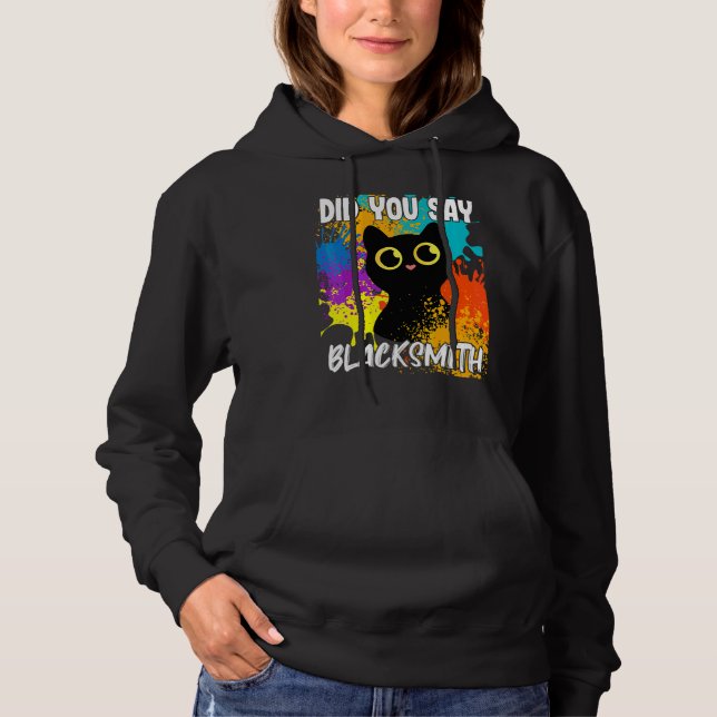 Sudadera ¿Dijiste gato negro herrero (Anverso)