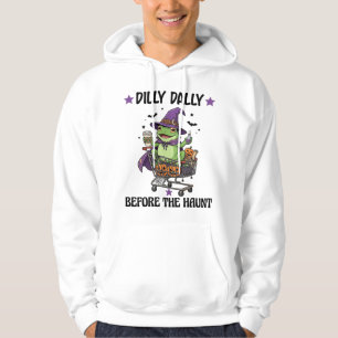 Sudadera Dilly Dally Antes de Haunt Frog Halloween Shopping