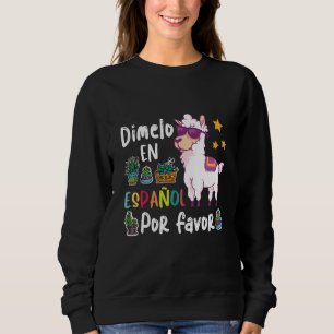 Sudadera Dimelo En Espanol Por Favor Alpaca Animales Lana