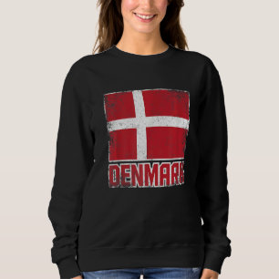 Sudadera Dinamarca Bandera País Retro Vintage Danés Dane Pr