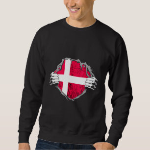 Sudadera Dinamarca Daneses Chest Orgullo Danés Raíces