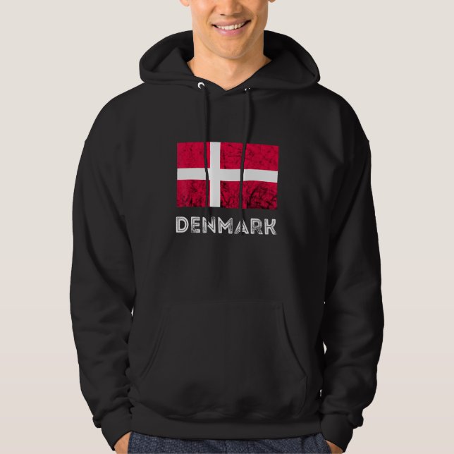 Sudadera Dinamarca Dannebrog Bandera danesa Dansk Roots Dan (Anverso)