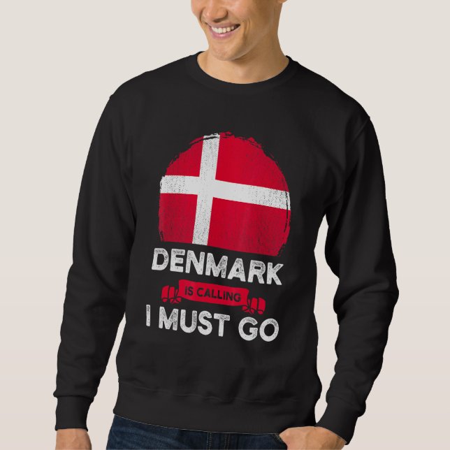 Sudadera Dinamarca Llama Que Debo Ir Herencia De Bandera Da (Anverso)