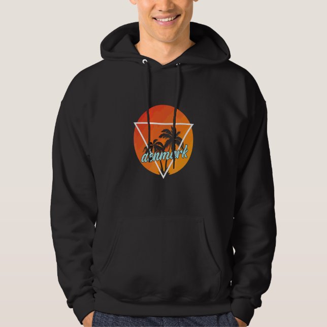 Sudadera Dinamarca Triángulo con forma de sol con palmas (Anverso)