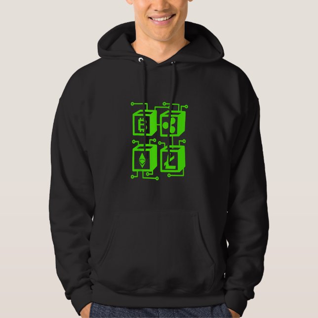 Sudadera Dinero de criptodivisa criptodivisa comercial de B (Anverso)