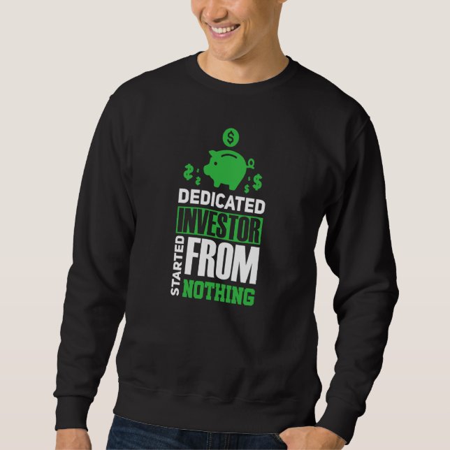 Sudadera Dinero de Inversor Dedicado Inversión Mercado de V (Anverso)