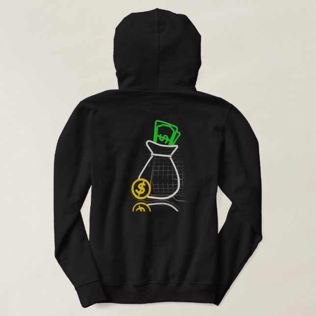 Sudadera dinero en bolsa  (Reverso del diseño)