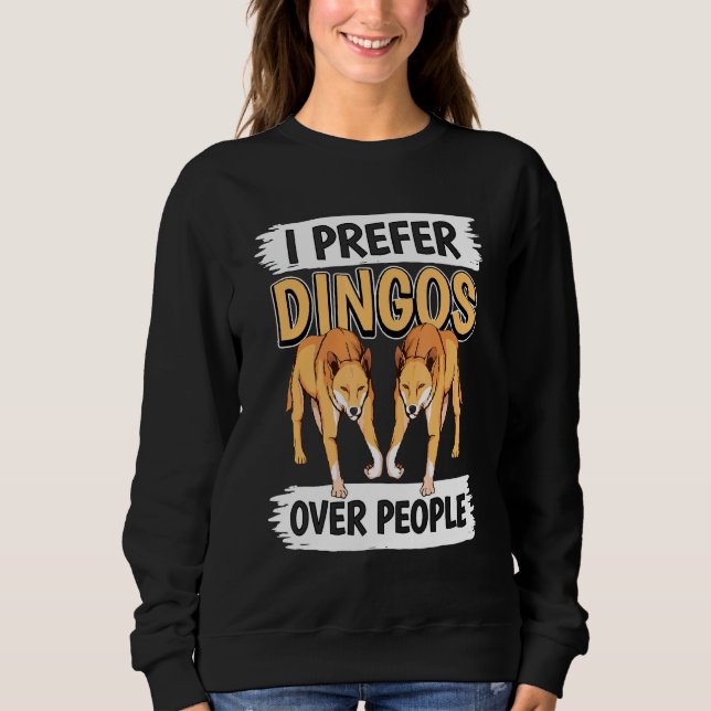 Sudadera Dingo Cita Perro Prefiero Dingos A Gente Dingo (Anverso)