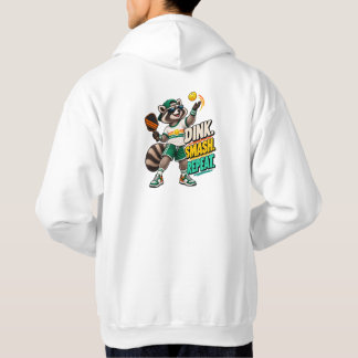 Sudadera Dink Smash Repeat Raccoon Pickleball Hoodie