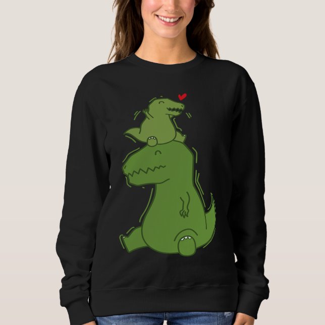 Sudadera Dino Daddy with small Rex Dinosaur (Anverso)
