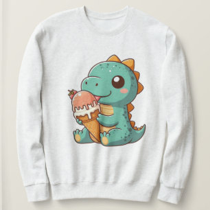 Sudadera Dino de comer helado lindo