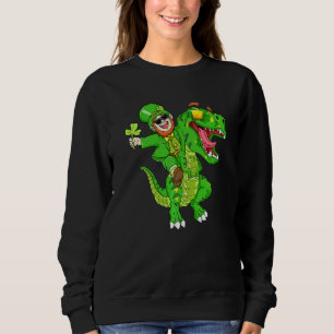Sudadera Dino Feliz Día St Pat Trex Día St Patricks Día Niñ