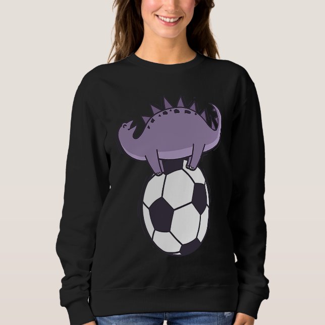 Sudadera Dino loves Soccer Dinosaur Reptile (Anverso)