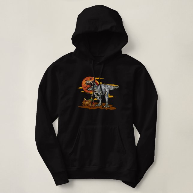 Sudadera Dino-Mash: Alegre Pumpkinosaurio (Diseño del anverso)