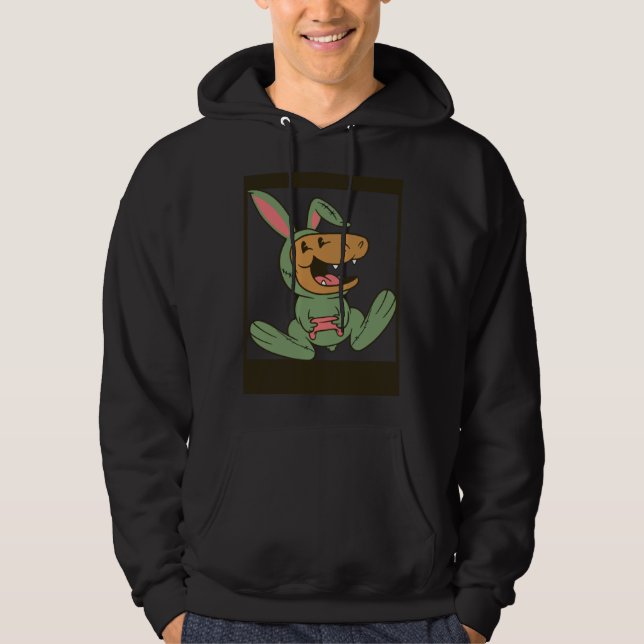 Sudadera dino playing video games bunny costume (Anverso)