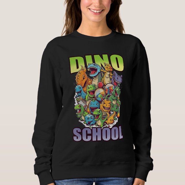 Sudadera dino school cute graphic (Anverso)