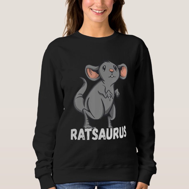 Sudadera Dino T-Rex Saurus Rat Mouse Rat Dueño Rodent Rat L (Anverso)