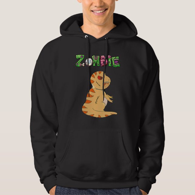 Sudadera Dino Zombie  Humor Halloween (Anverso)