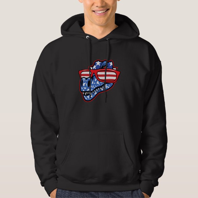 Sudadera Dinosaur 4th of July Girls Women Rex (Anverso)