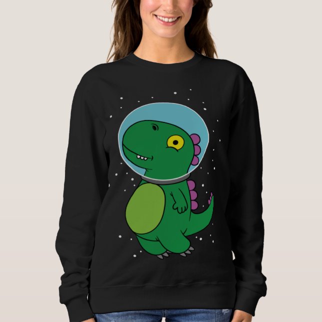 Sudadera Dinosaur astronaut children's gift for space fans (Anverso)