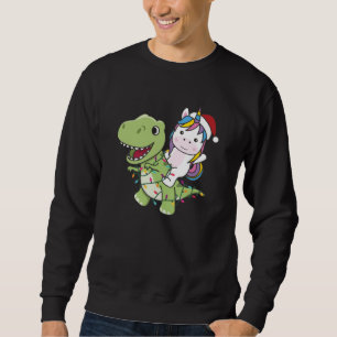 Sudadera Dinosaur Christmas Unicorn Winter T-Rex Dino