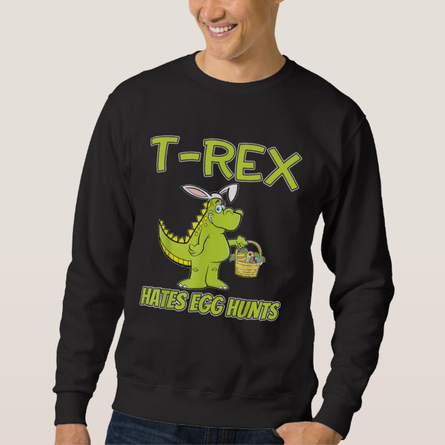 Sudadera Dinosaur Easter  Boys this Bunny Don t like Egg Hu (Anverso)