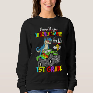 Sudadera Dinosaur Goodbye Kindergarten Back To School Hello