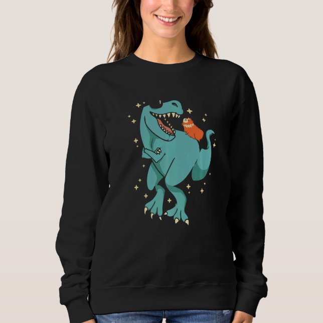 Sudadera Dinosaur Graphic Guinea Pig Owner Pet Cavy Animal  (Anverso)