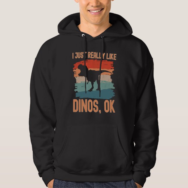 Sudadera Dinosaur  I just Really Like Dinos Ok (Anverso)