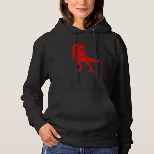 Sudadera Dinosaur Love Heart Cute Valentines Day Boys Toddl (Anverso)