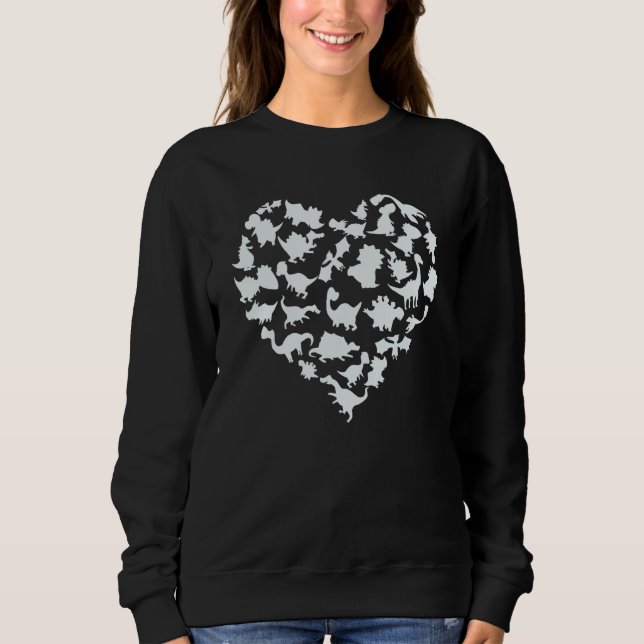 Sudadera Dinosaur Love Heart Rex Cute Valentines Day Boys T (Anverso)