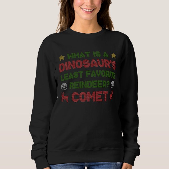 Sudadera Dinosaur s Least Favorite Reindeer Comet Christmas (Anverso)