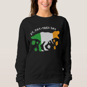 Sudadera Dinosaur St Pat Trex Patrick Four Leaf C Irish Fla