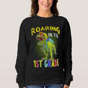 Sudadera Dinosaur T Rex Boys en primer grado de vuelta a