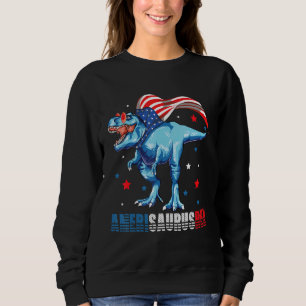 Sudadera Dinosaurio 4 De Julio Amerisaurus Rex Patriótico