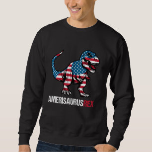 Sudadera Dinosaurio 4 de julio Hombres Amerisauro T Rex Amé