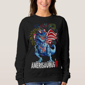 Sudadera Dinosaurio 4 De Julio Niños Amerisaurus Rex