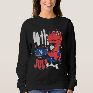 Sudadera Dinosaurio 4 De Julio Niños Hombres Dinosaurio Muj