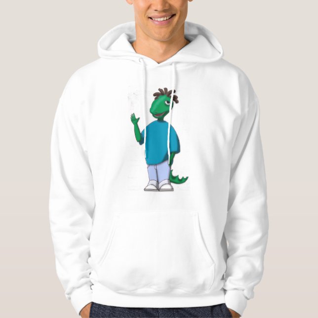 Sudadera Dinosaurio asombroso con una aptitud real. Reggie (Anverso)