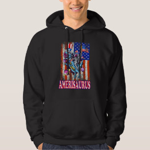 Sudadera Dinosaurio Astronauta 4 De Julio Niños Amerisauru