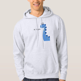 Sudadera Dinosaurio Azul Adorable - Nombre Personalizado So
