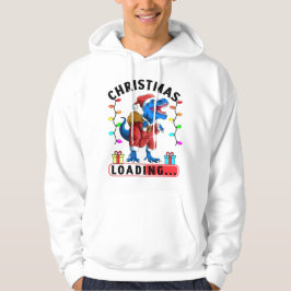 Sudadera Dinosaurio Azul T Rex Navidad Cargando