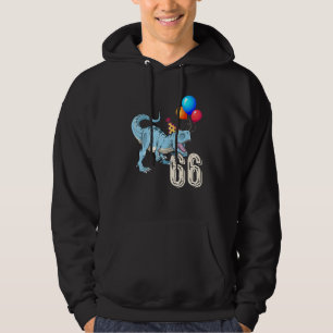 Sudadera Dinosaurio Balloon Rex 66th Birthday Boy Chica Fu