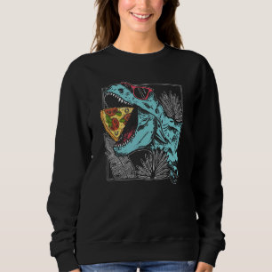 Sudadera Dinosaurio comiendo pizza Pizzasauro T Rex