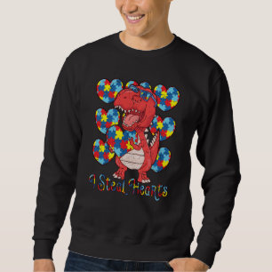Sudadera Dinosaurio de Conciencia del Autismo Roba Corazone