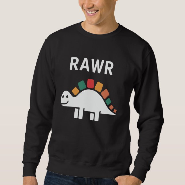 Sudadera Dinosaurio de Cute Dino Rawr Roaring Funny Kid Din (Anverso)