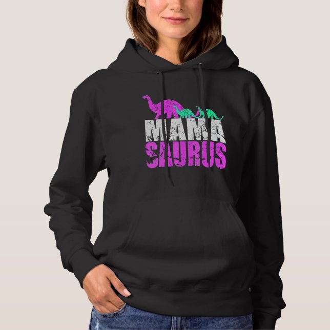 Sudadera Dinosaurio de mamá soltera Saurus para el día de l (Anverso)